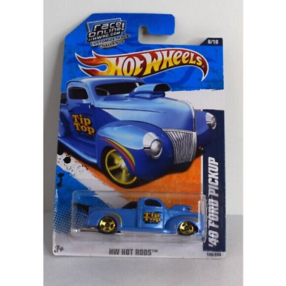 2011 Hot Wheels Racing Circuit '40 Ford Pickup Tip Top 8/10 1:64 Blue NEW! - Picture 2 of 10